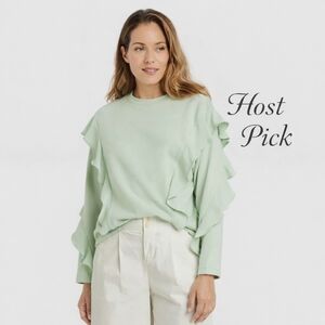 A New Day Ruffled Sleeve Top XXL